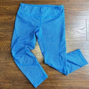 Zella Cropped Striped Yoga Pants Womens S Royal Blue Athletic Workout Activewear